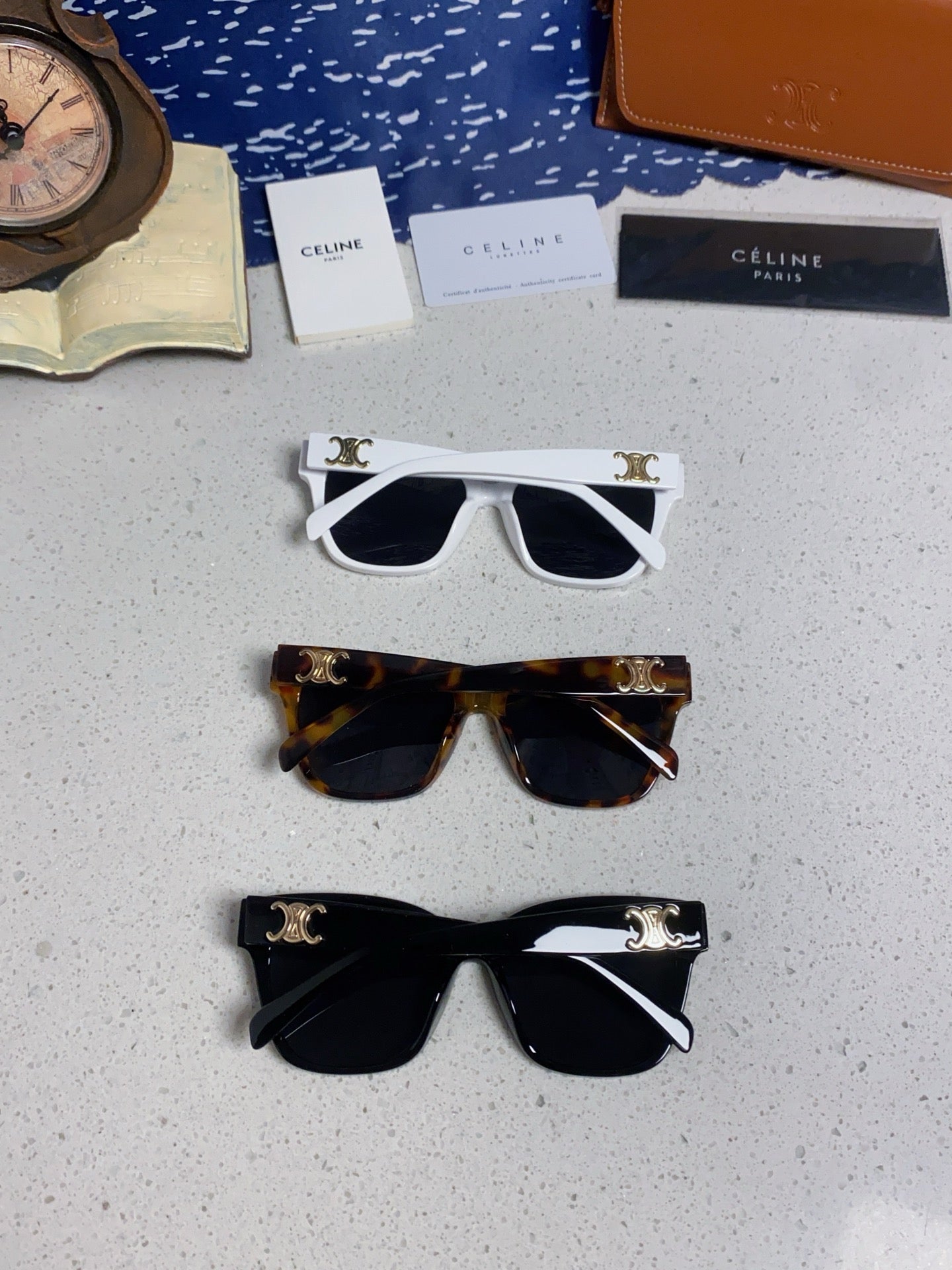 Celine Cat-Eye Blue Lens Sunglasses for Men & Women - 382529 - detail image 10