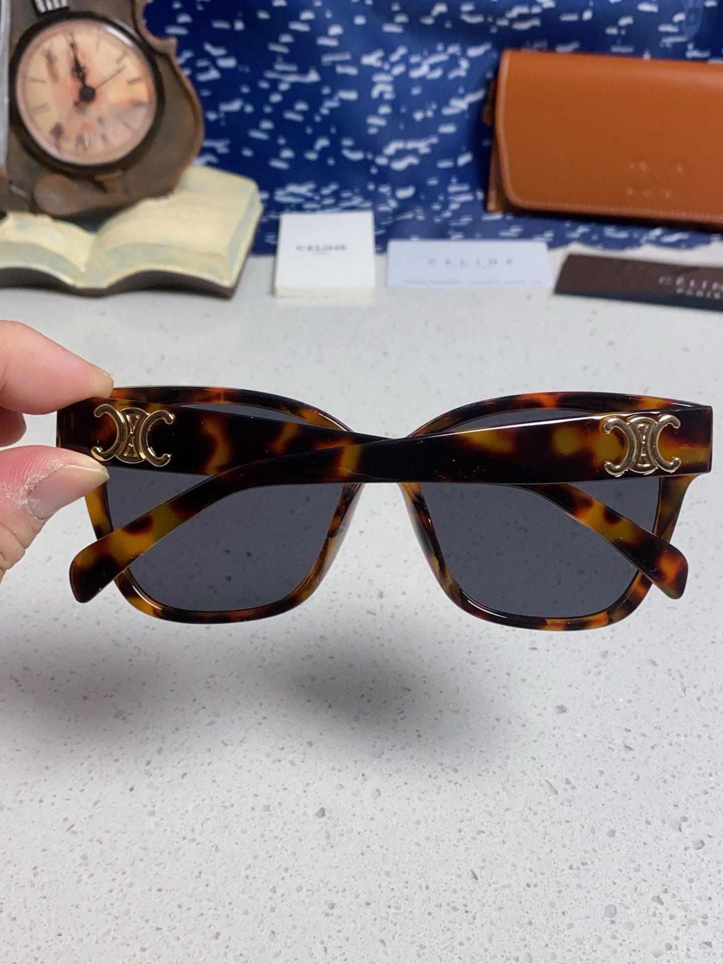 Celine Cat-Eye Black Lens Sunglasses for Men & Women - 382530 - detail image 5