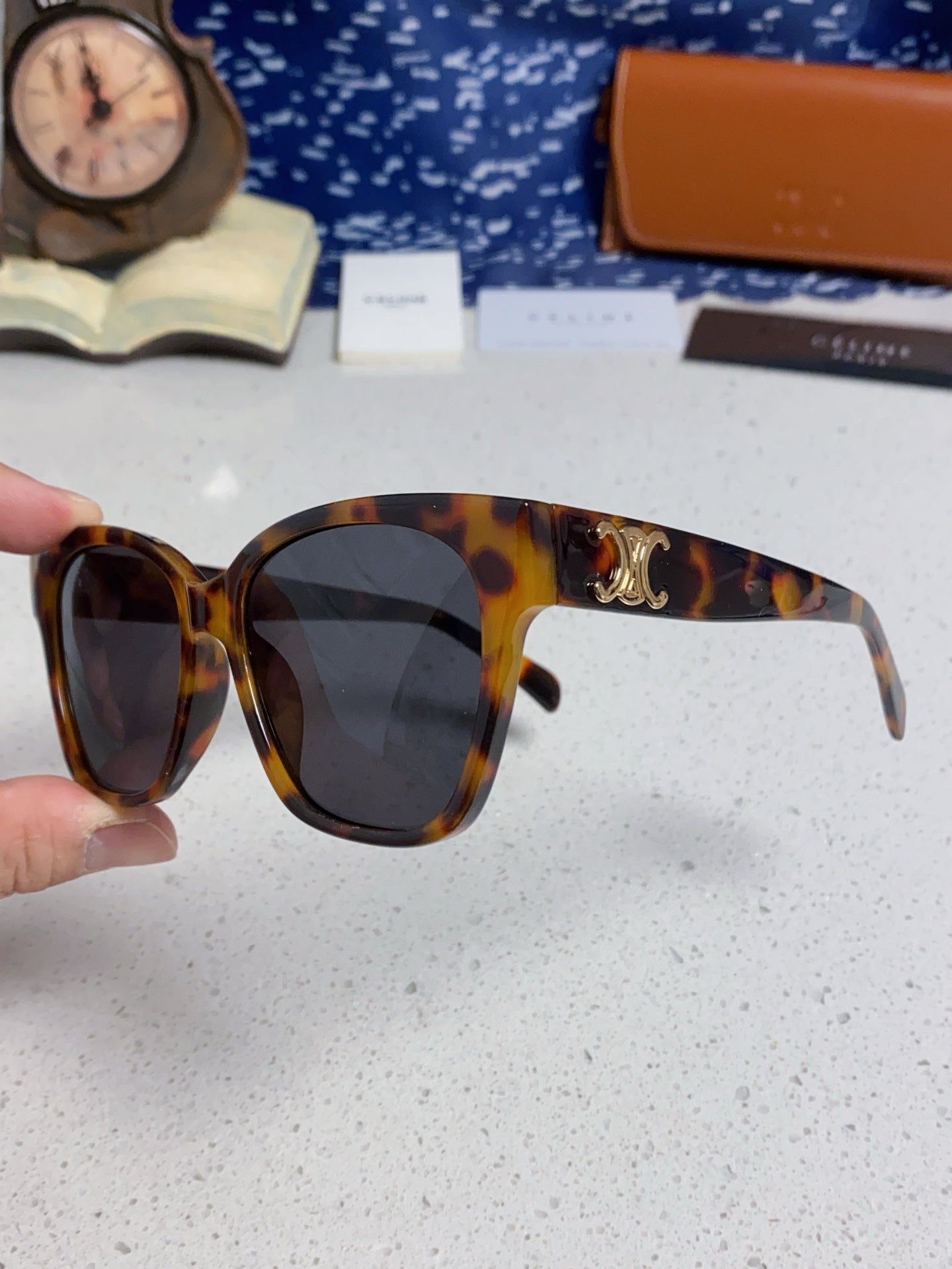 Celine Cat-Eye Black Lens Sunglasses for Men & Women - 382530 - detail image 6