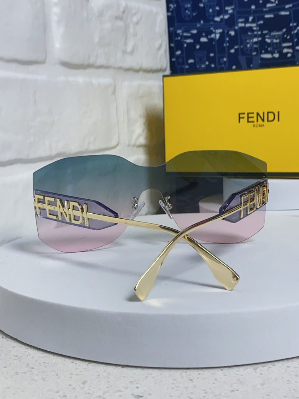 Fendi Lightweight Rimless Silver Lens Sunglasses for Men & Women - 383031 - detail image 2