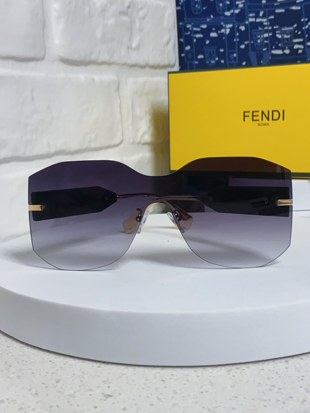 Fendi Lightweight Rimless Gray Lens Sunglasses for Men & Women - 383035 - detail image 2