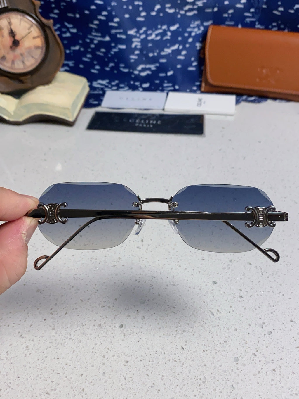 Celine Fashion Blue Lens Sunglasses for Men & Women - 398821 - detail image 5