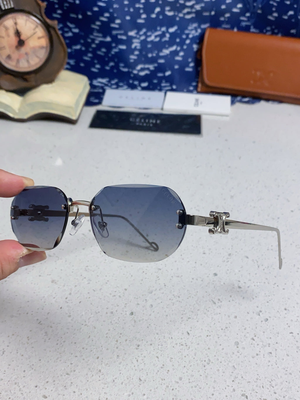 Celine Fashion Blue Lens Sunglasses for Men & Women - 398821 - detail image 6