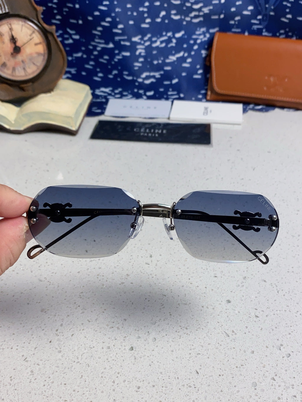 Celine Fashion Blue Lens Sunglasses for Men & Women - 398821 - detail image 4