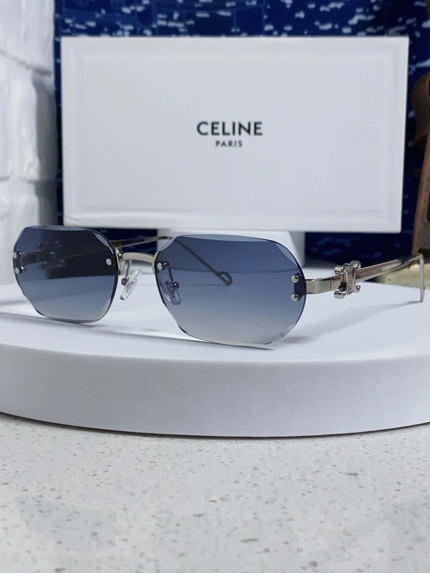 Celine Fashion Blue Lens Sunglasses for Men & Women - 398821