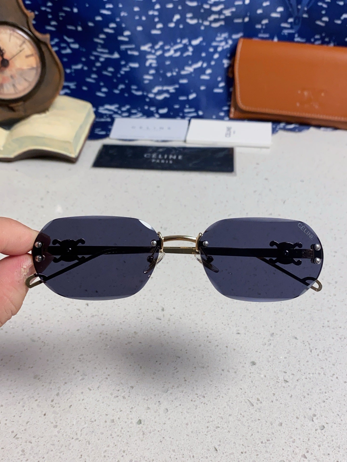 Celine Fashion Blue Lens Sunglasses for Men & Women - 398825 - detail image 4