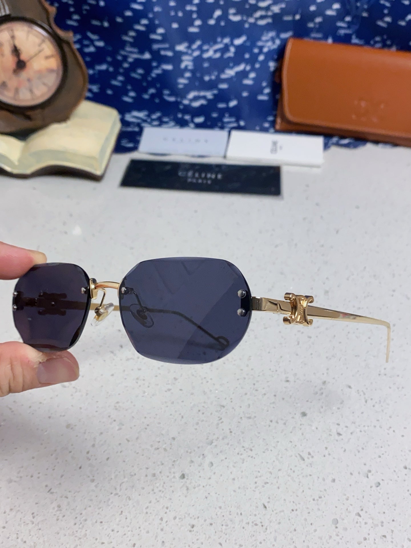 Celine Fashion Blue Lens Sunglasses for Men & Women - 398825 - detail image 6
