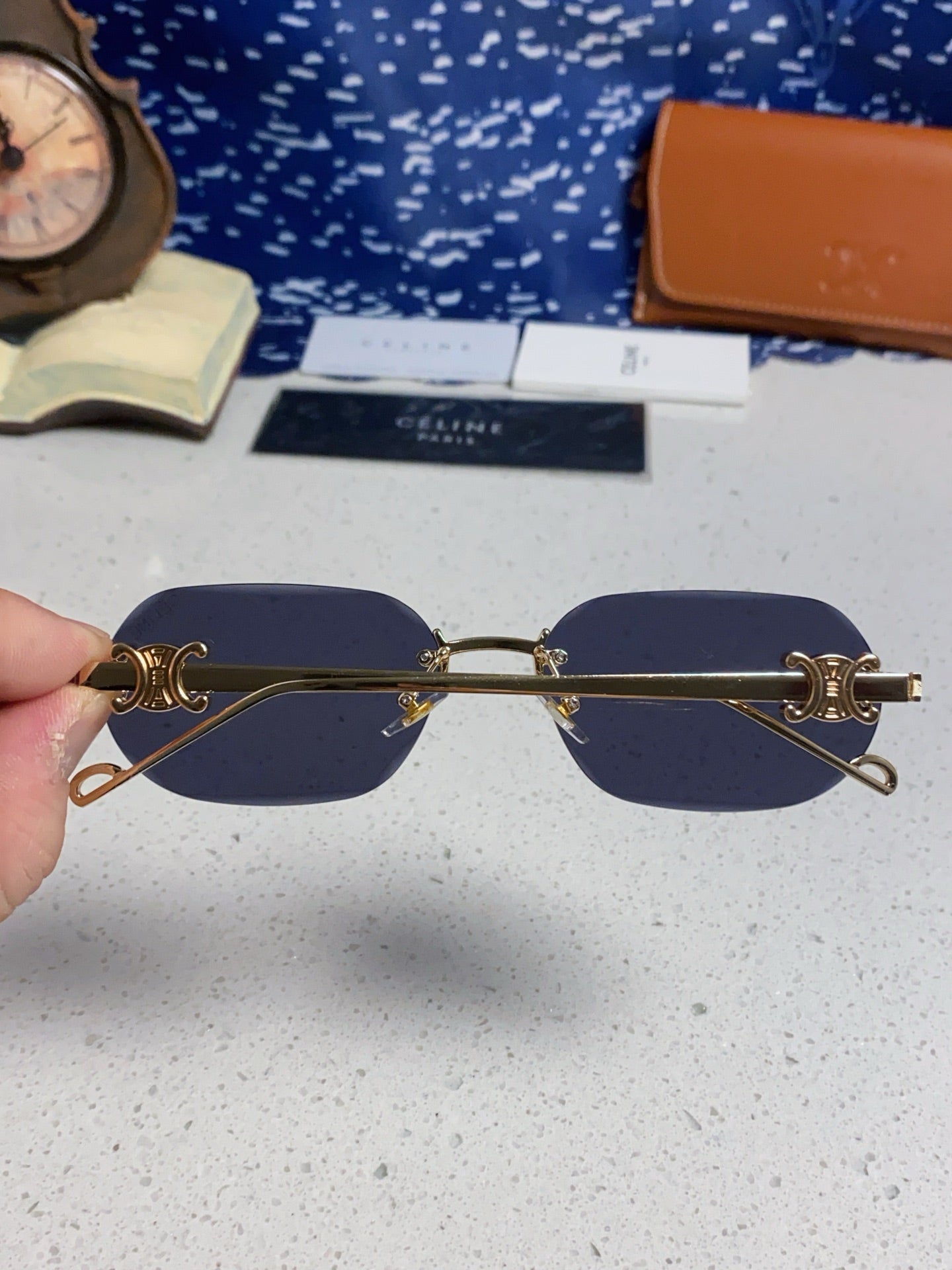 Celine Fashion Blue Lens Sunglasses for Men & Women - 398825 - detail image 5