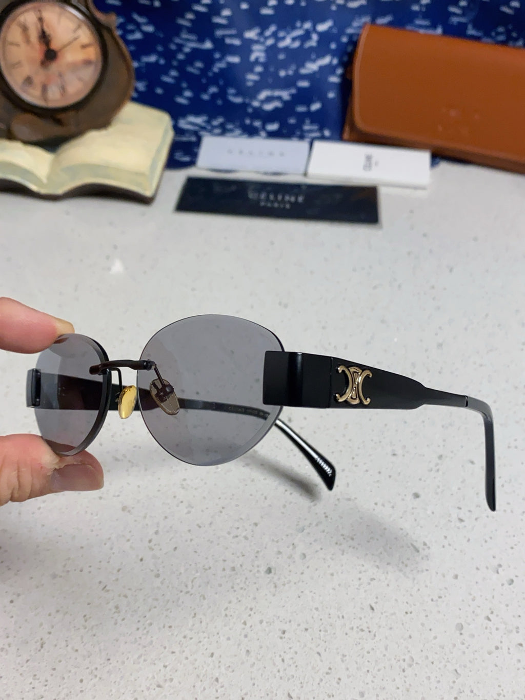 Celine Metal Round Gray Lens Sunglasses for Men & Women - 398826 - detail image 6