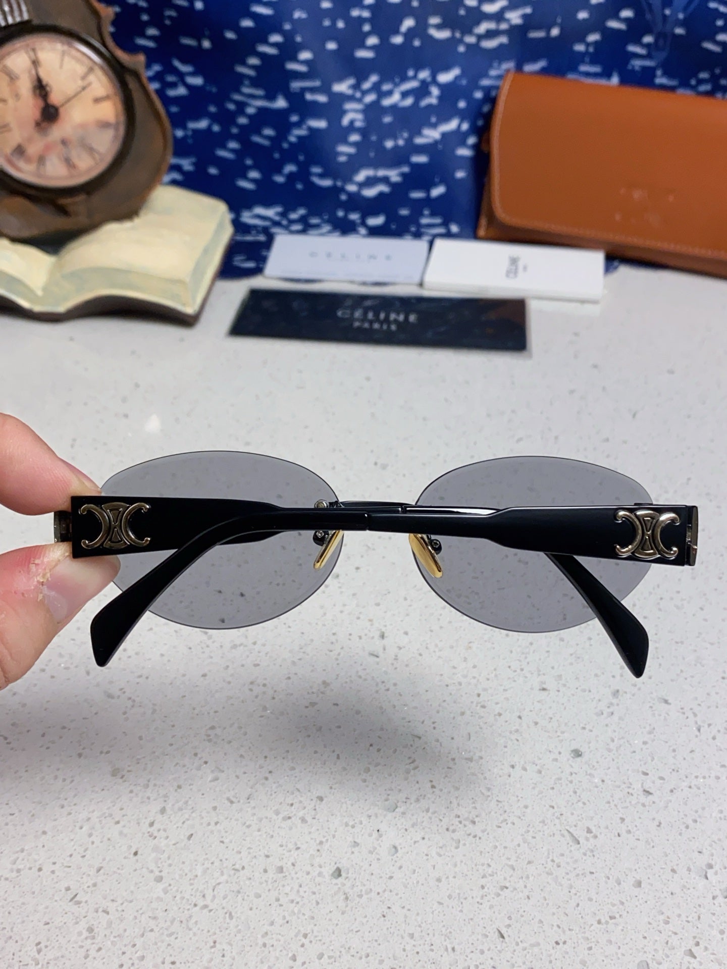 Celine Metal Round Gray Lens Sunglasses for Men & Women - 398826 - detail image 5