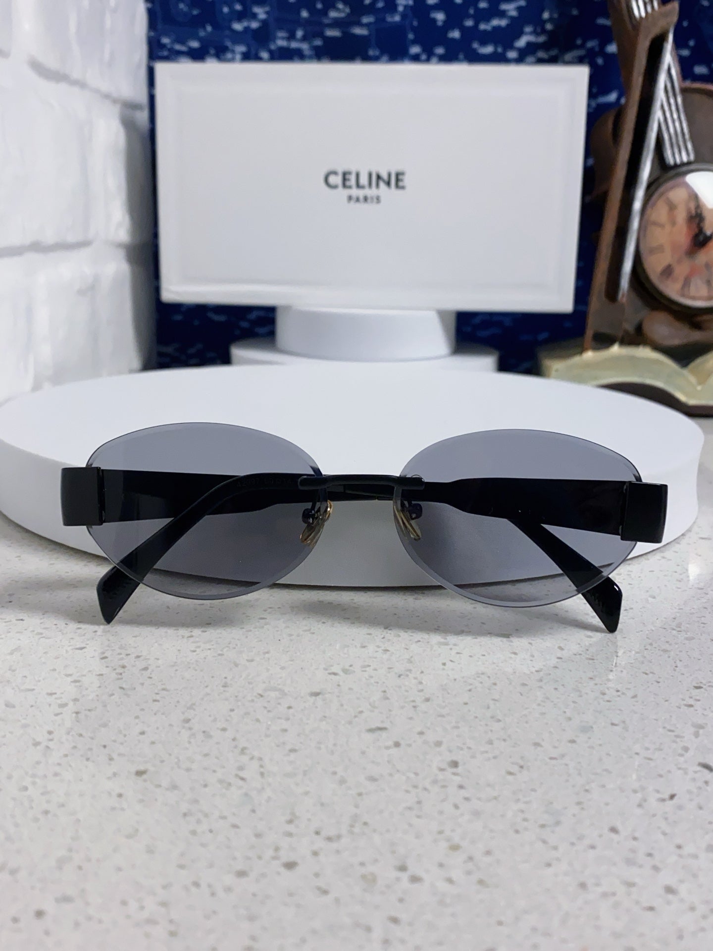 Celine Metal Round Gray Lens Sunglasses for Men & Women - 398826 - detail image 9