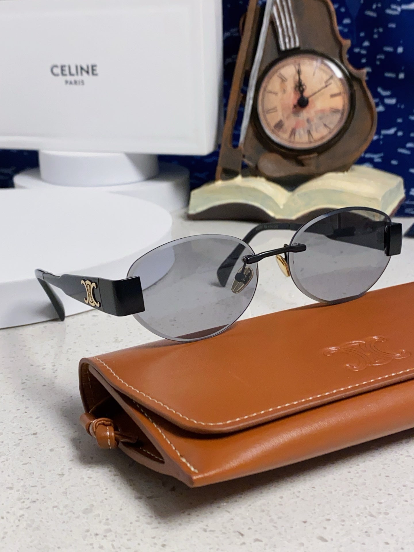 Celine Metal Round Gray Lens Sunglasses for Men & Women - 398826 - detail image 10