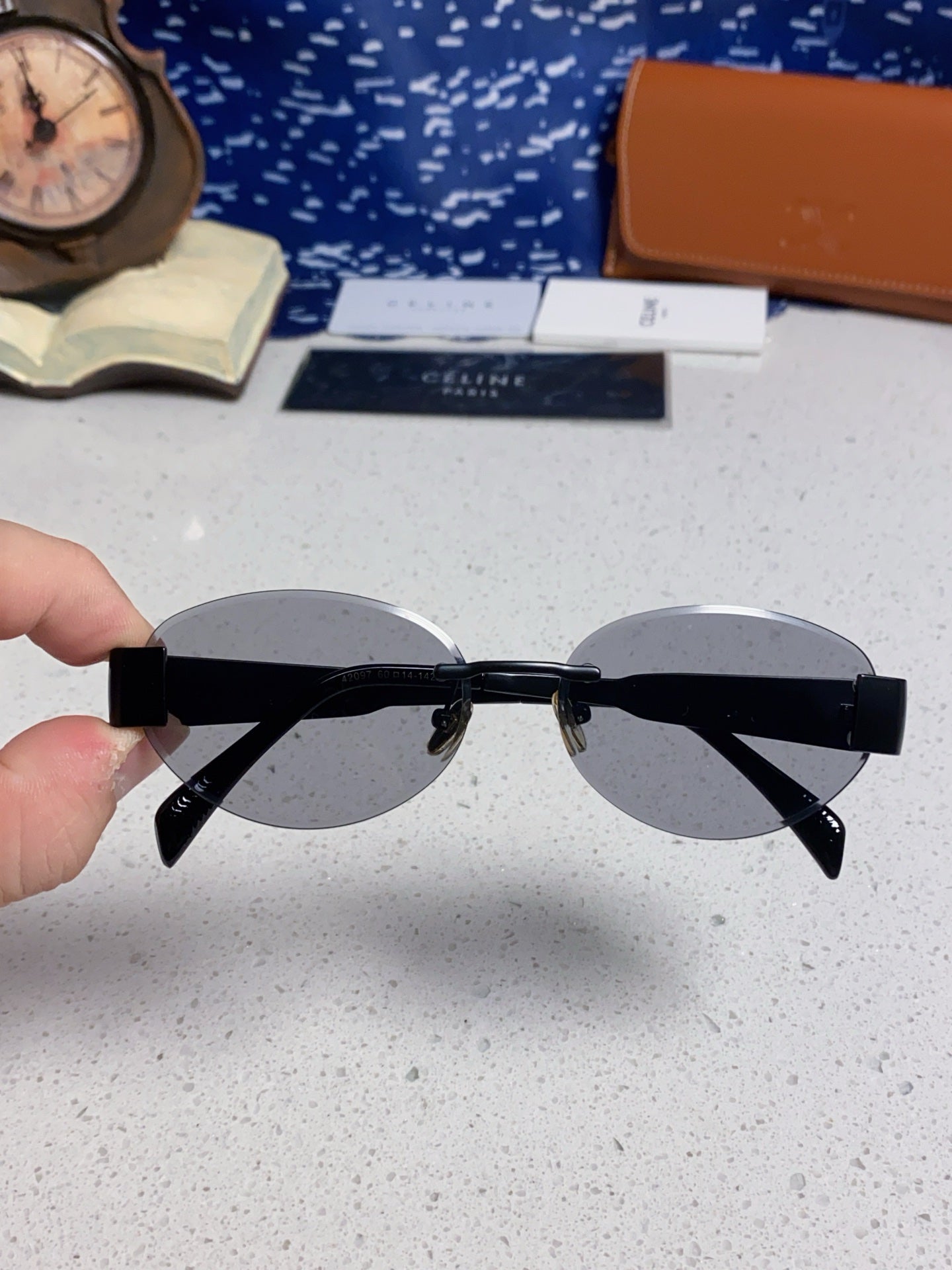 Celine Metal Round Gray Lens Sunglasses for Men & Women - 398826 - detail image 4