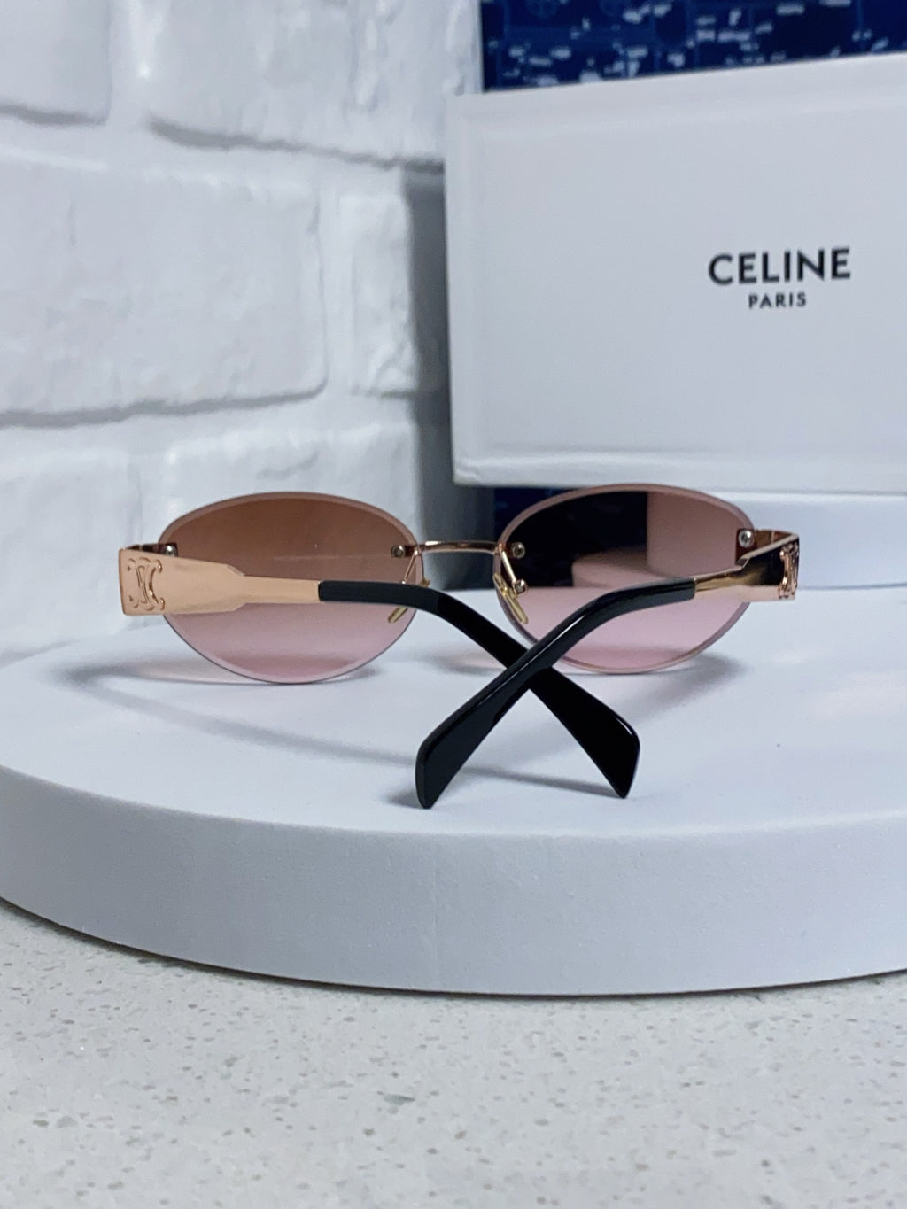 Celine Metal Round Red Lens Sunglasses for Men & Women - detail image 3