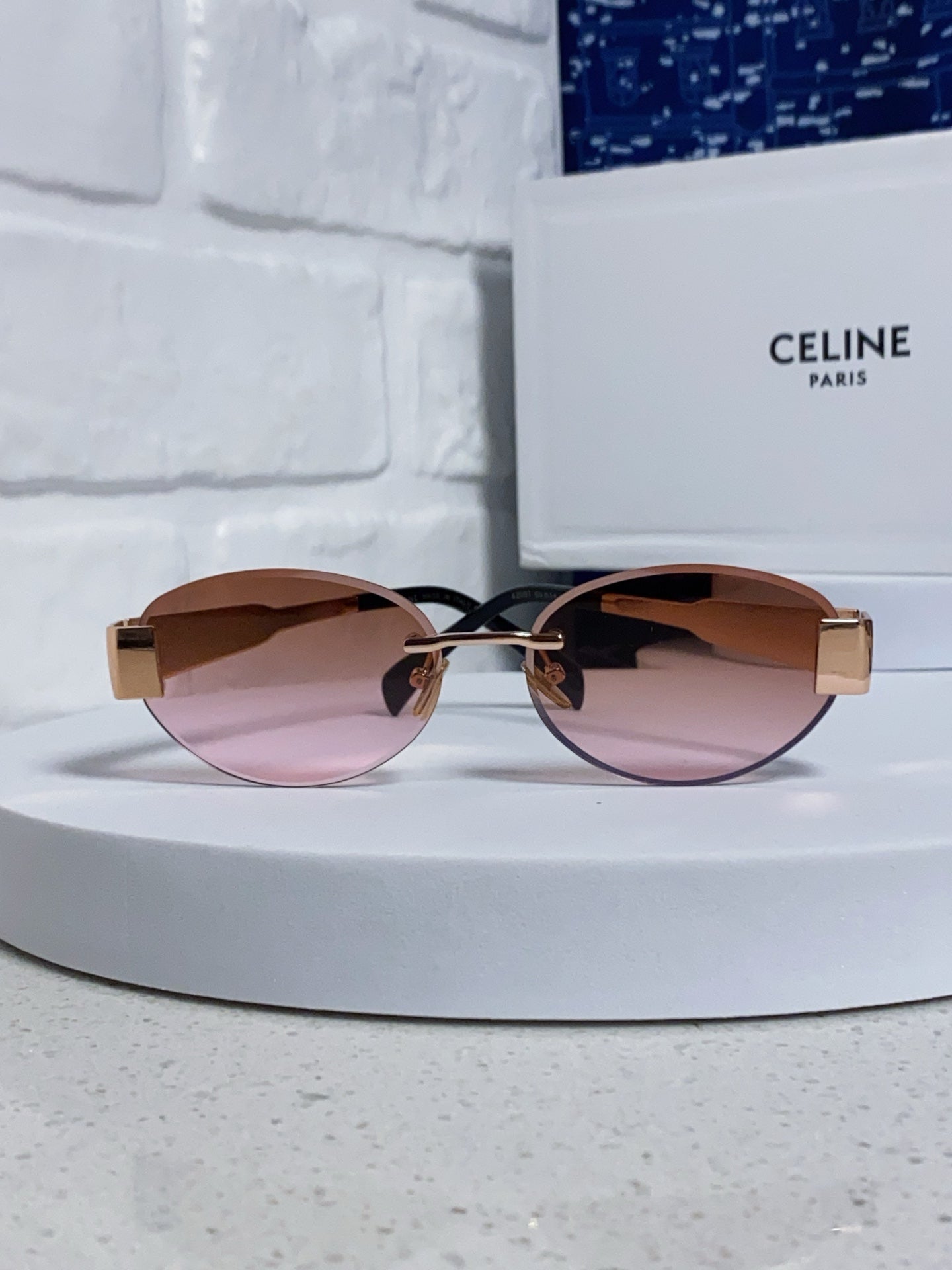 Celine Metal Round Red Lens Sunglasses for Men & Women - detail image 2