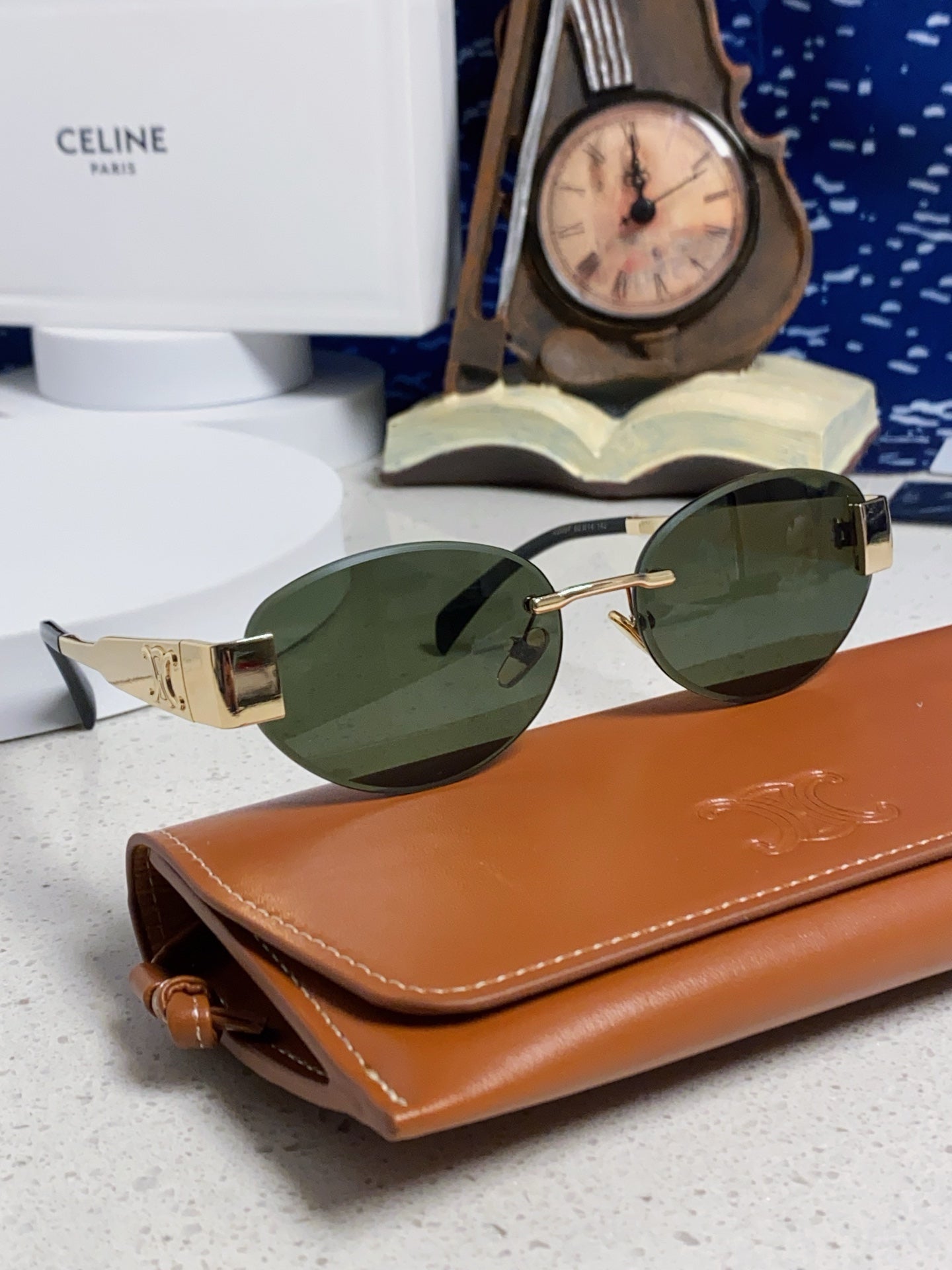 Celine Metal Round Gray Lens Sunglasses for Men & Women - detail image 10