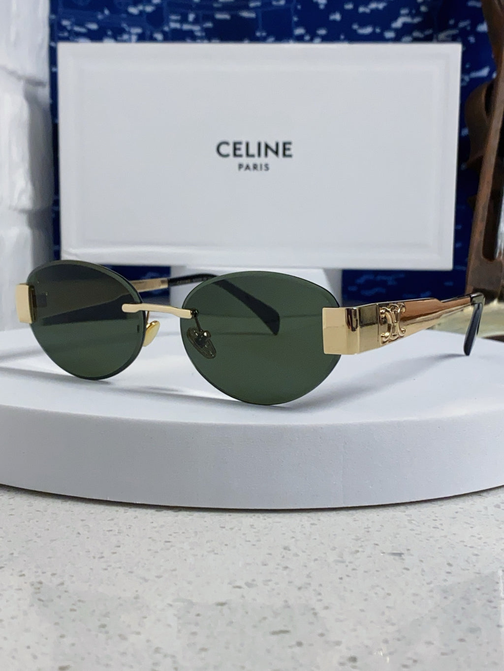 Celine Metal Round Gray Lens Sunglasses for Men & Women