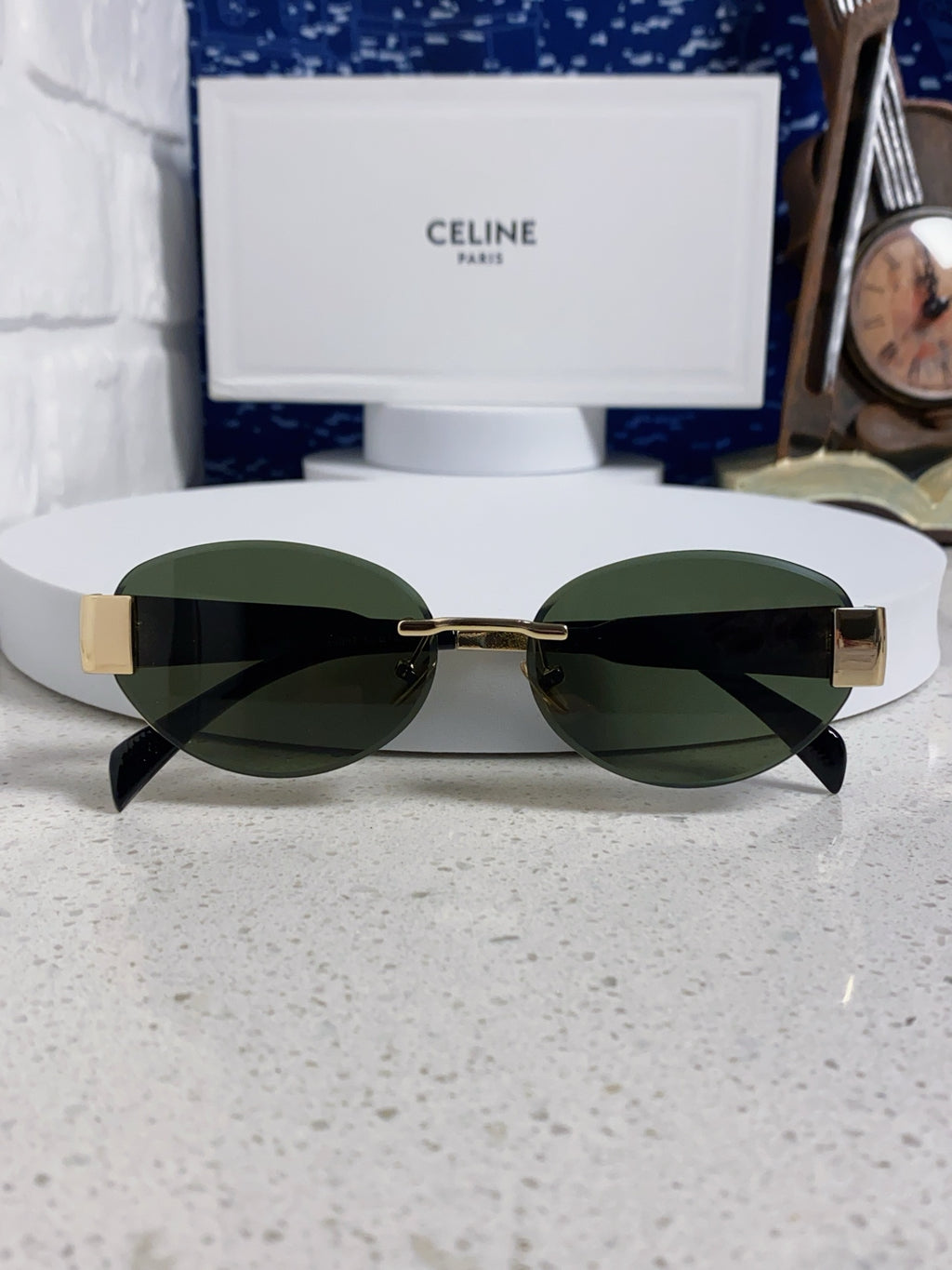 Celine Metal Round Gray Lens Sunglasses for Men & Women - detail image 9