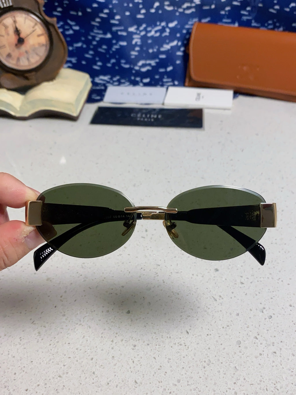 Celine Metal Round Gray Lens Sunglasses for Men & Women - detail image 4