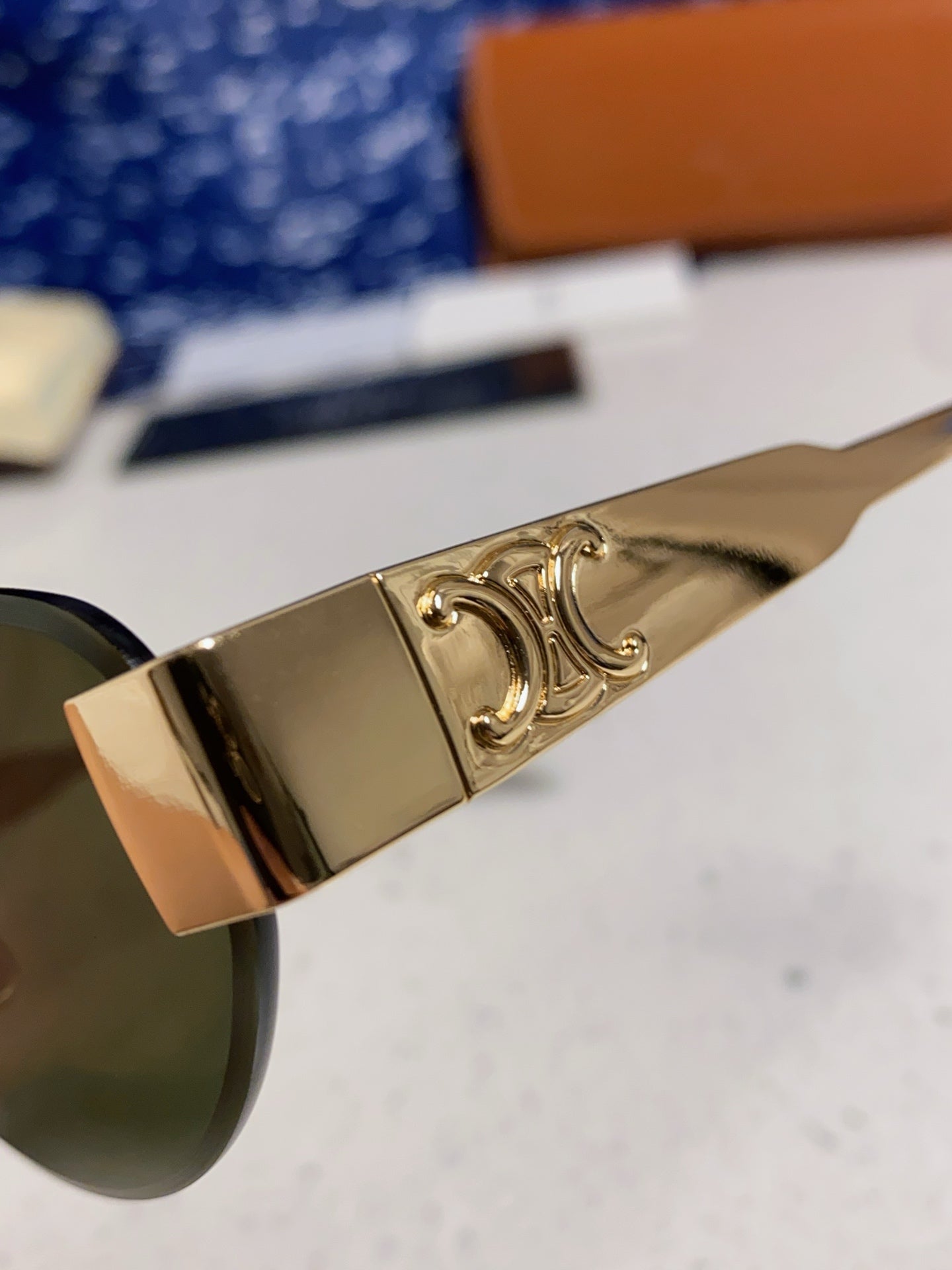Celine Metal Round Gray Lens Sunglasses for Men & Women - detail image 7