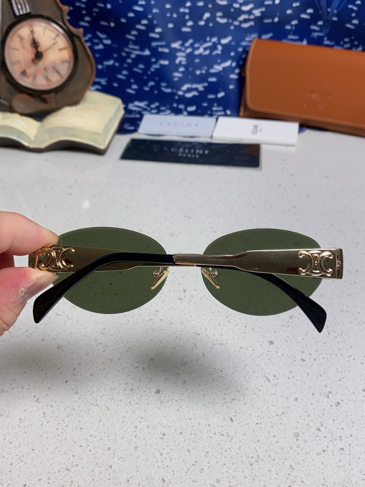 Celine Metal Round Gray Lens Sunglasses for Men & Women - detail image 5
