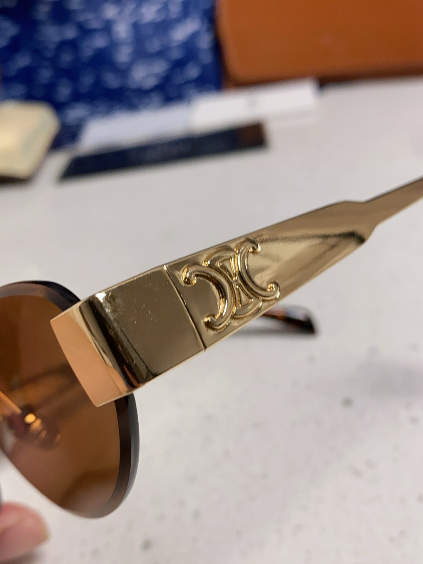 Celine Metal Round Brown Lens Sunglasses for Men & Women - detail image 7