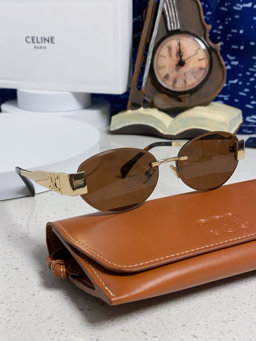 Celine Metal Round Brown Lens Sunglasses for Men & Women - detail image 10