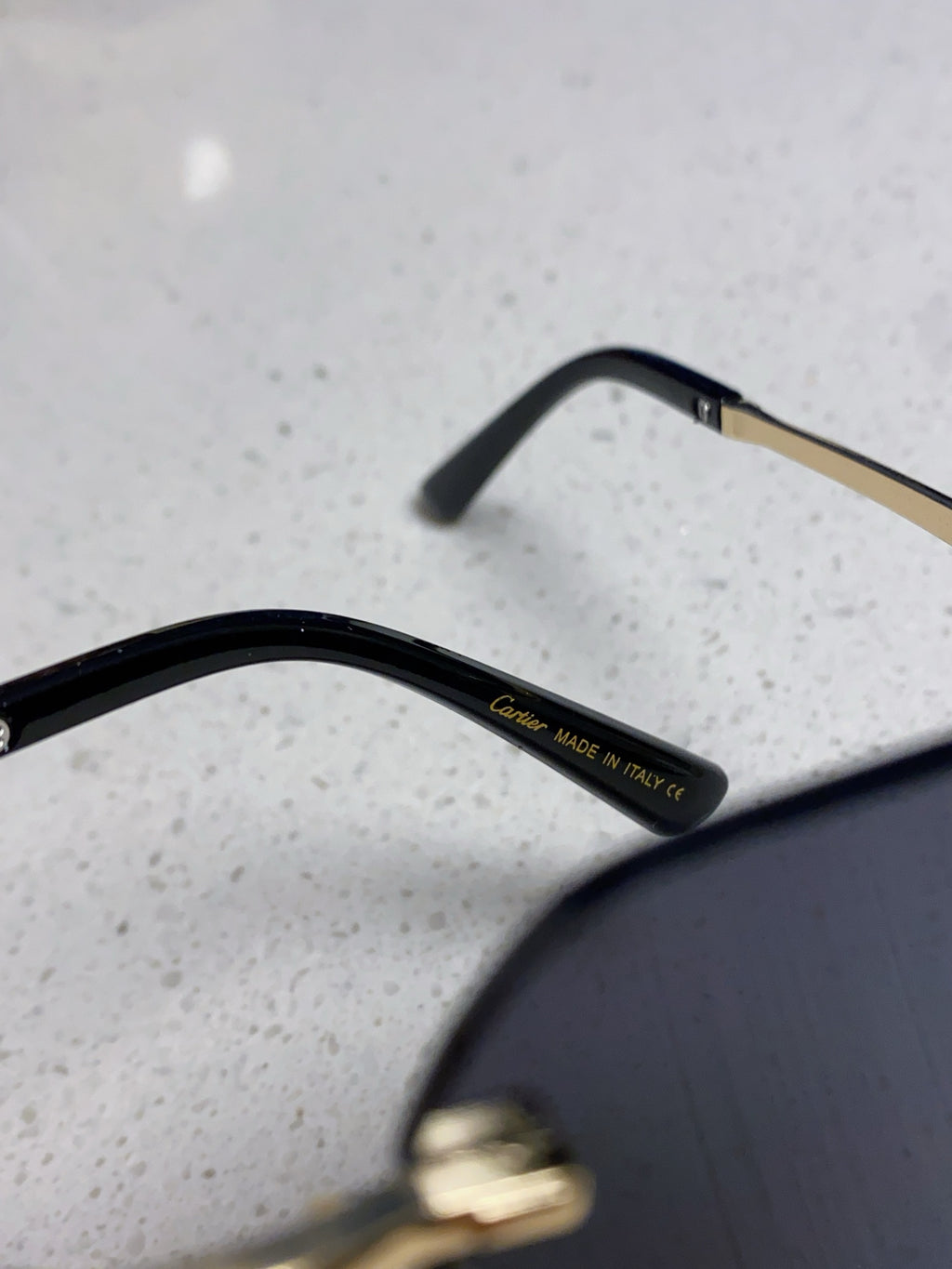 Cartier Lightweight Metal Rimless Black Lens Sunglasses for Men & Wom - 432230 - detail image 8