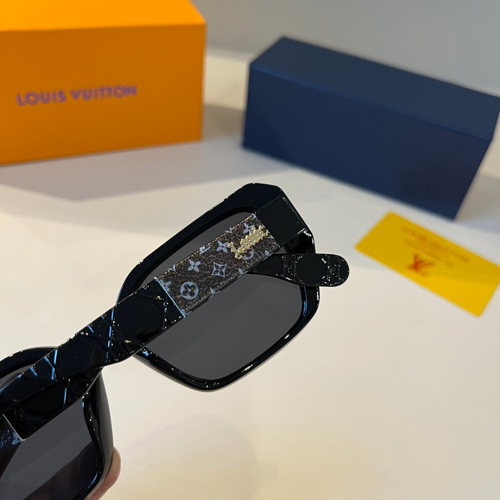 Louis Vuitton Metal Aviator Black Lens Sunglasses for Men & Women - detail image 8