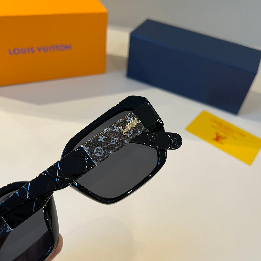 Louis Vuitton Metal Aviator Black Lens Sunglasses for Men & Women - detail image 8
