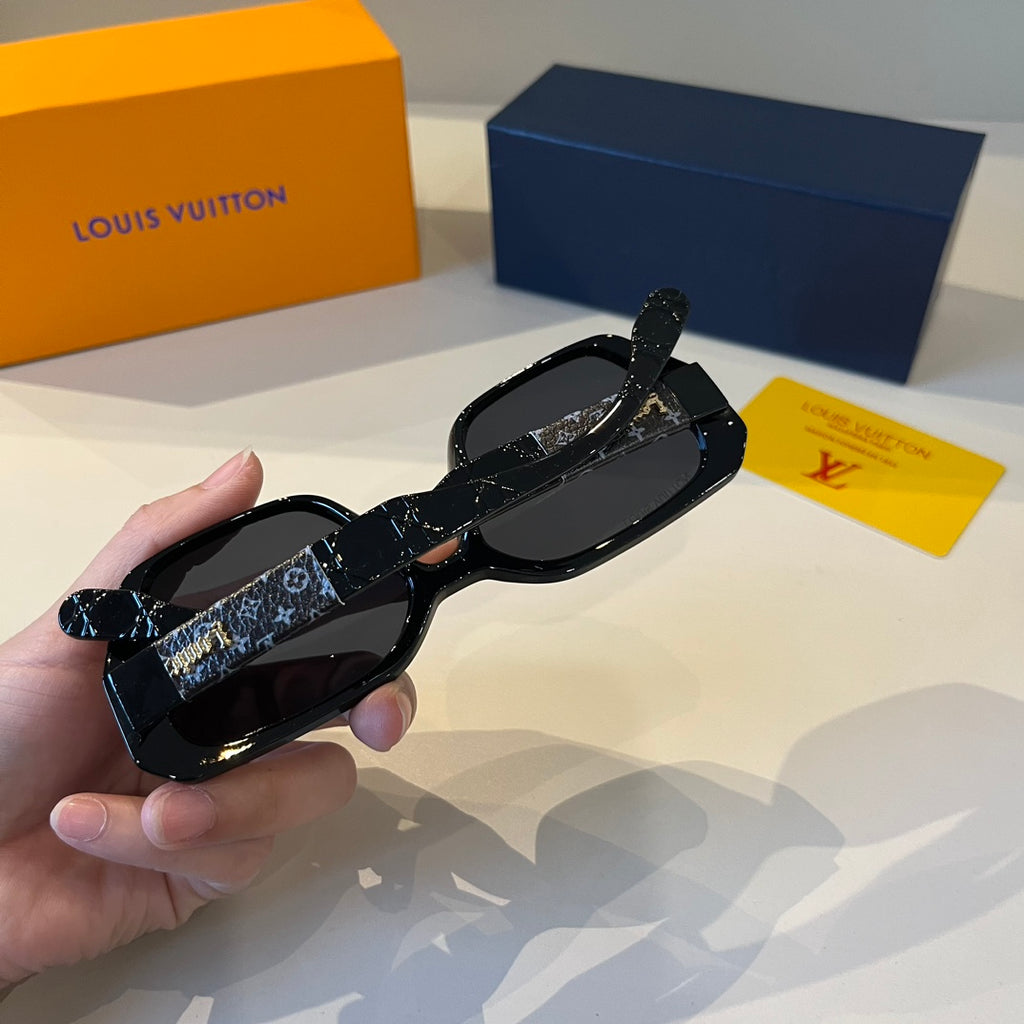 Louis Vuitton Metal Aviator Black Lens Sunglasses for Men & Women - detail image 11
