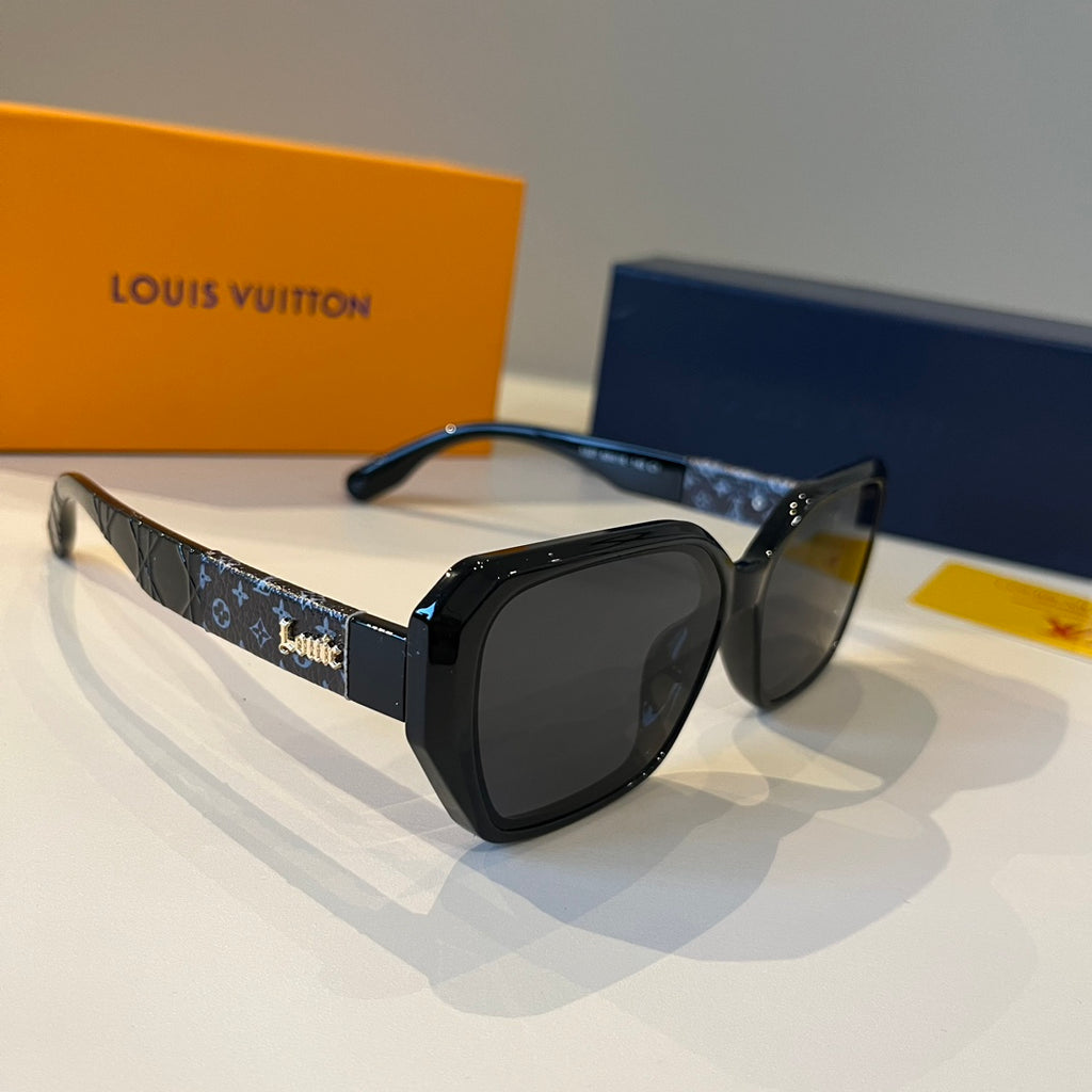 Louis Vuitton Metal Aviator Black Lens Sunglasses for Men & Women
