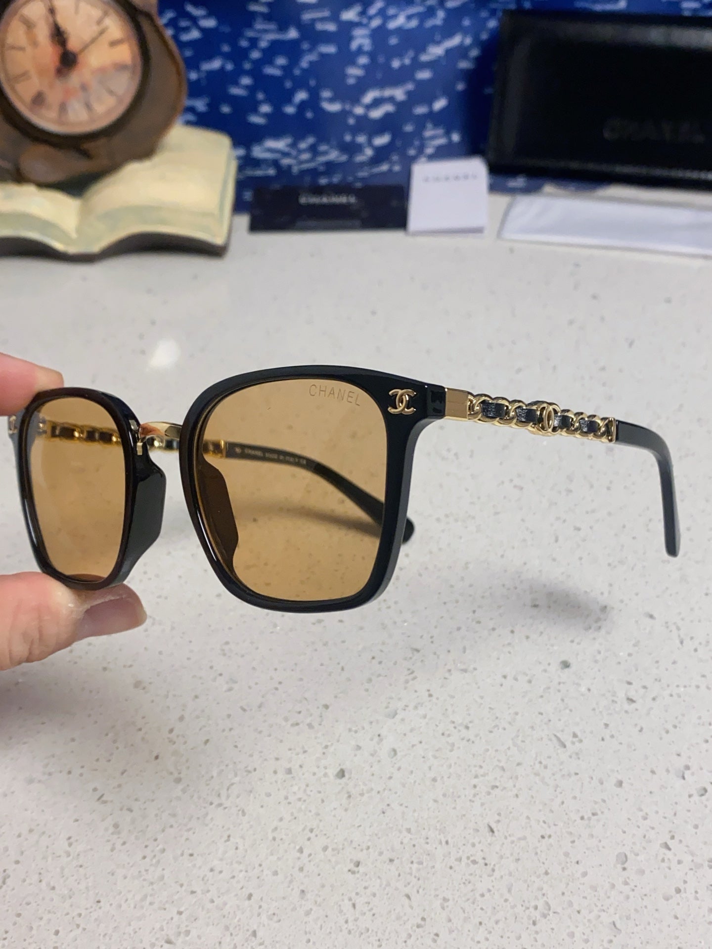 Chanel Fashion Gold Lens Sunglasses for Men & Women - 449084 - detail image 6