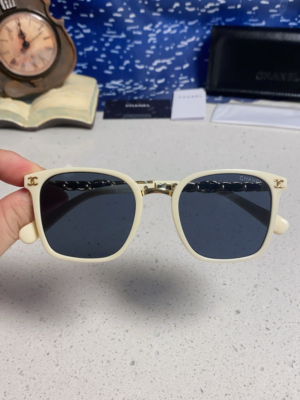Chanel Fashion Blue Lens Sunglasses for Men & Women - 449086 - detail image 4