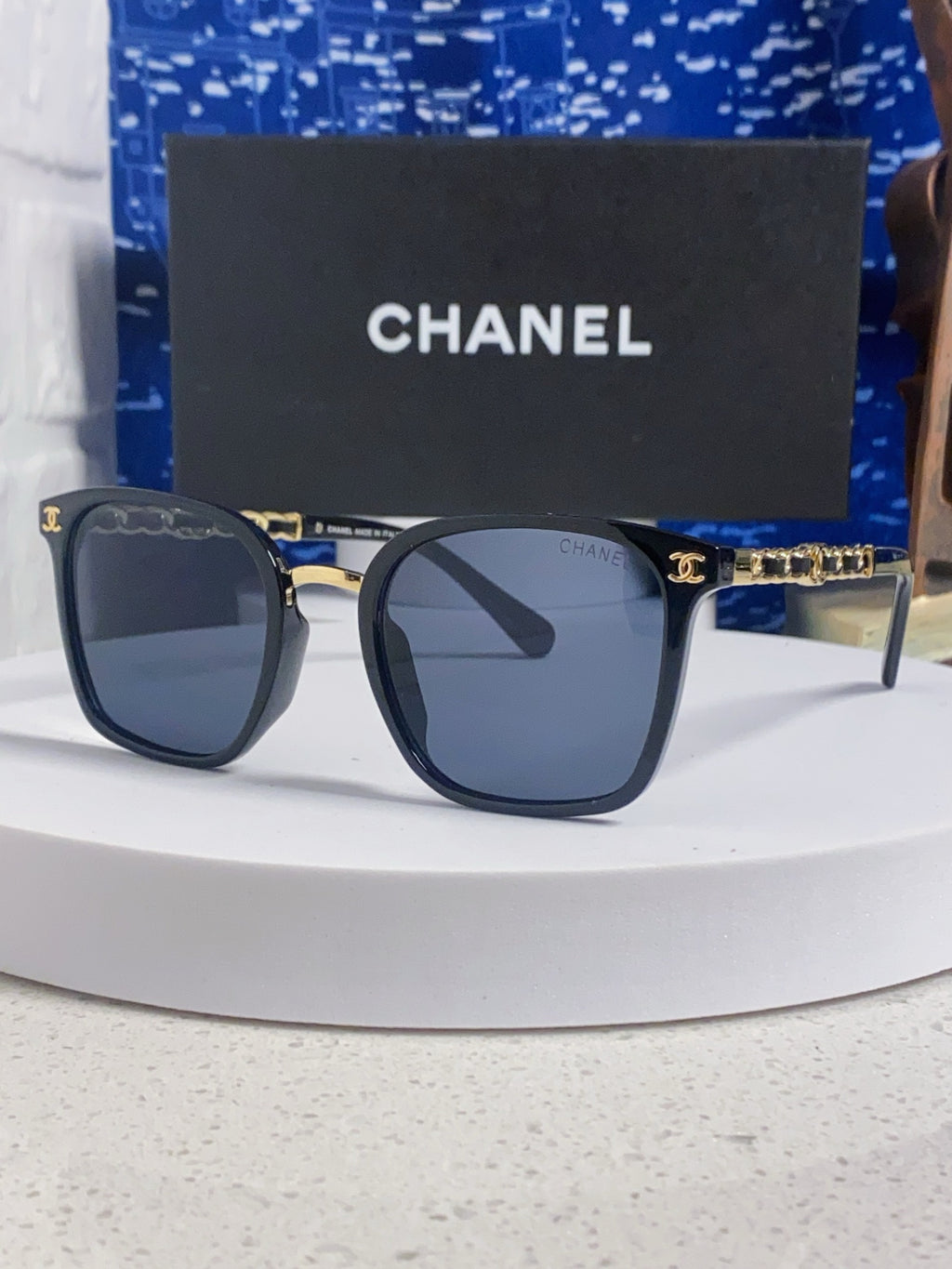 Chanel Fashion Blue Lens Sunglasses for Men & Women - 448887