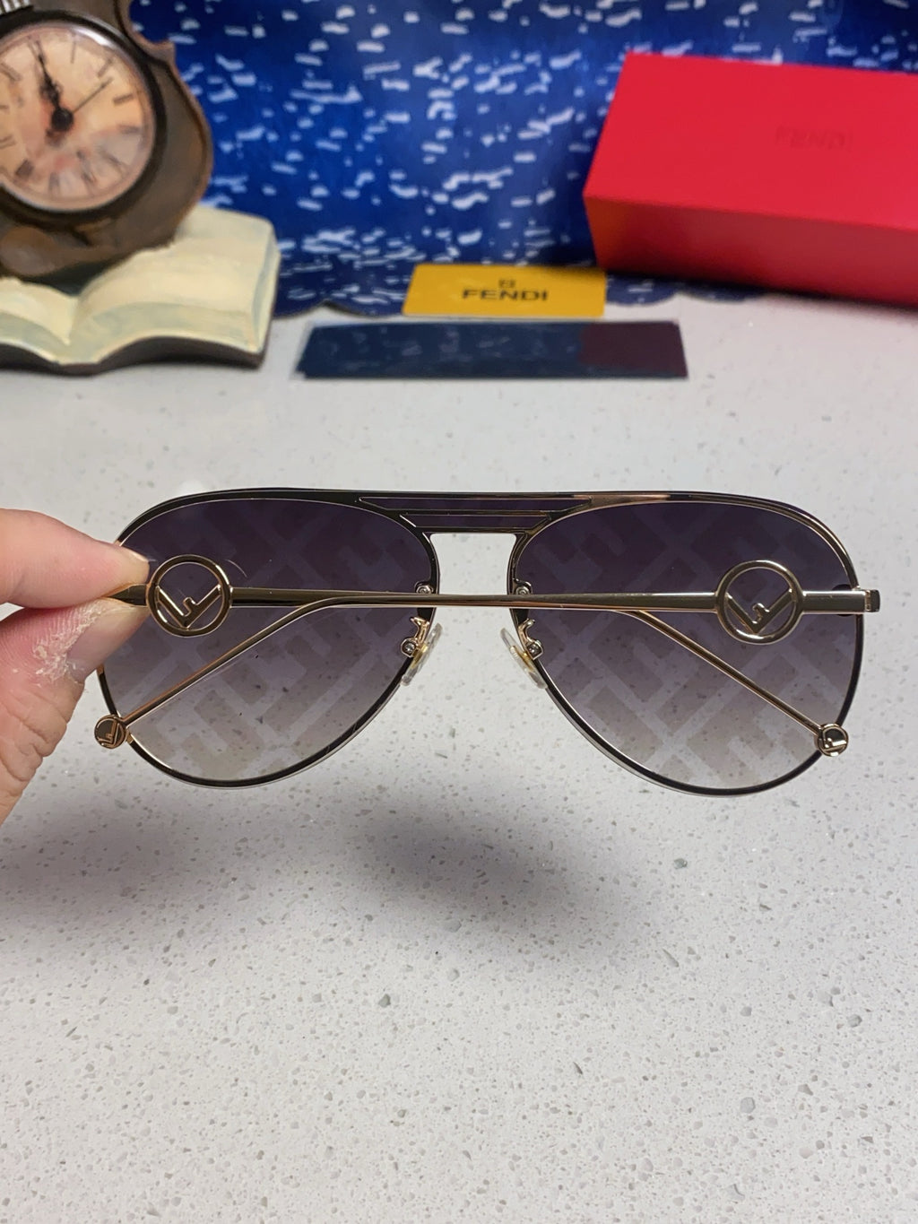 Fendi Aviator Gray Lens Sunglasses for Men & Women - 416301 - detail image 5