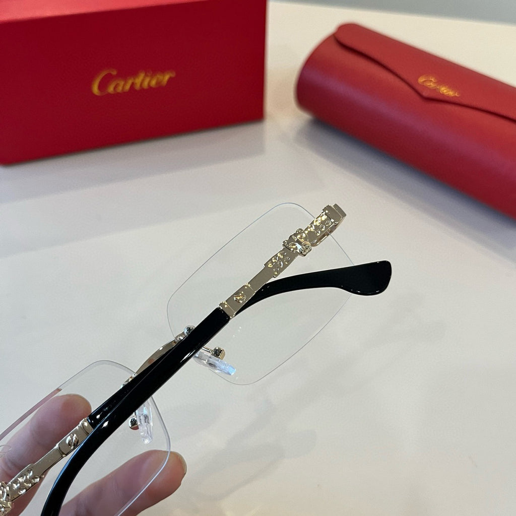 Cartier Lightweight Metal Rimless Silver Lens Sunglasses for Men & Wo - 449528 - detail image 9