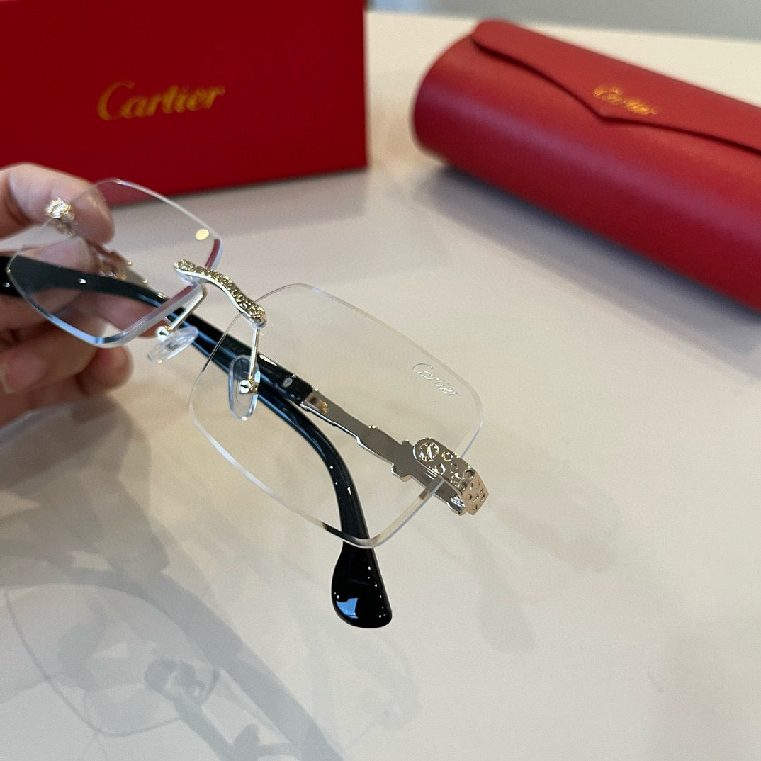 Cartier Lightweight Metal Rimless Silver Lens Sunglasses for Men & Wo - 449528 - detail image 5