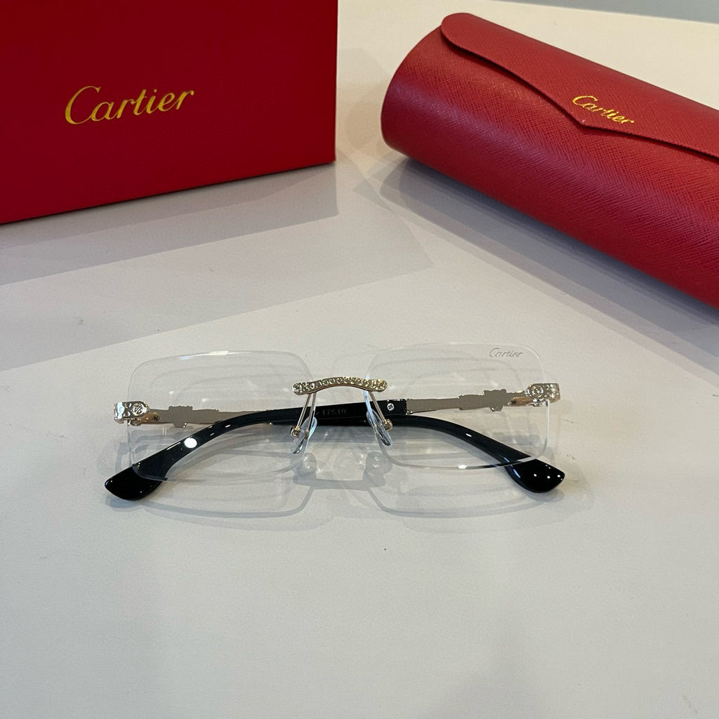 Cartier Lightweight Metal Rimless Silver Lens Sunglasses for Men & Wo - 449528 - detail image 4