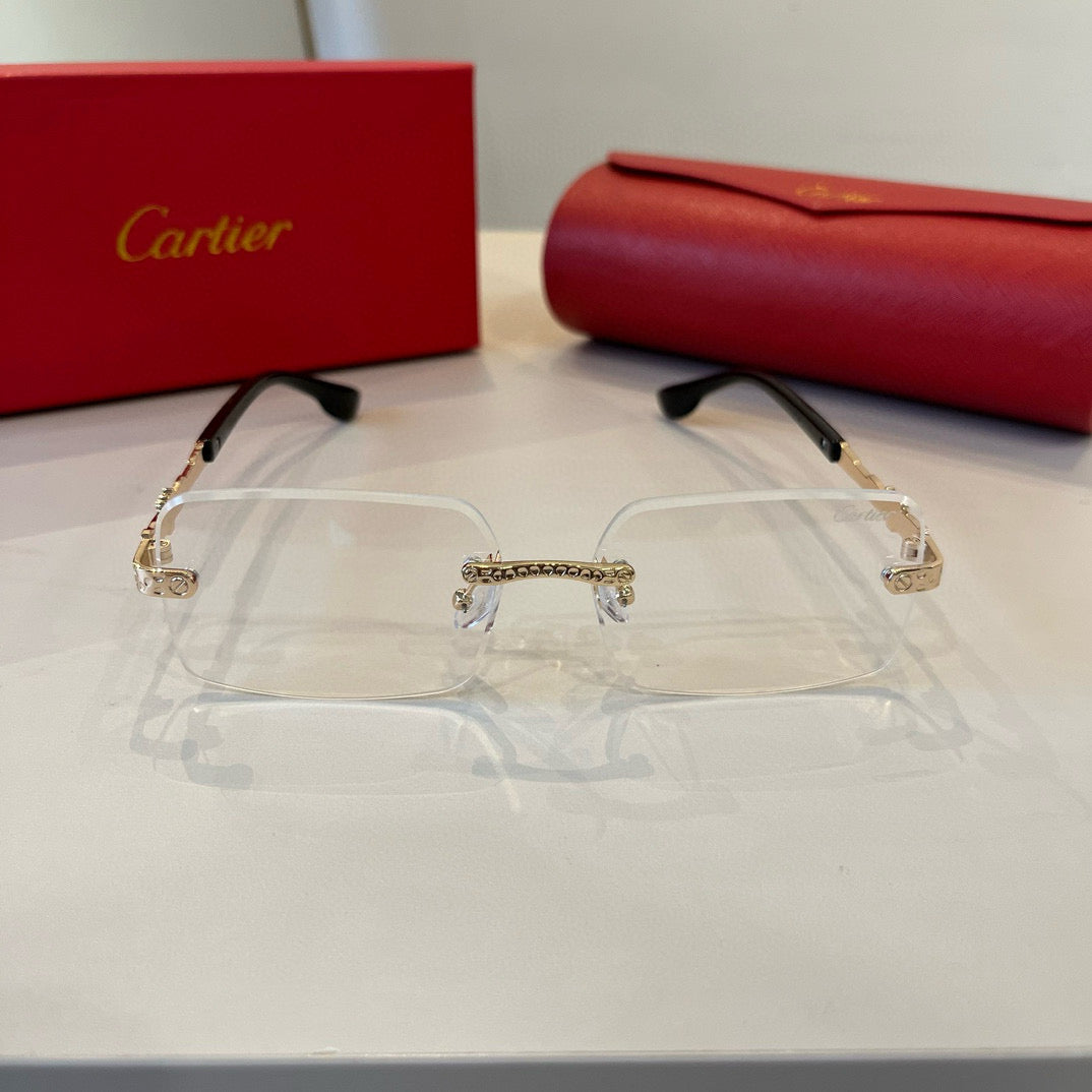 Cartier Lightweight Metal Rimless Silver Lens Sunglasses for Men & Wo - 449528 - detail image 2
