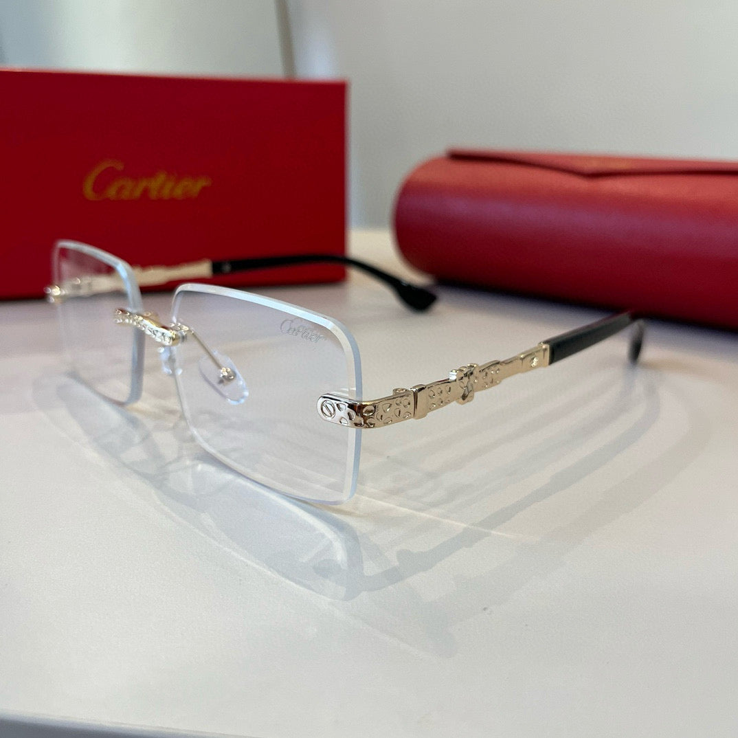 Cartier Lightweight Metal Rimless Silver Lens Sunglasses for Men & Wo - 449528 - detail image 3