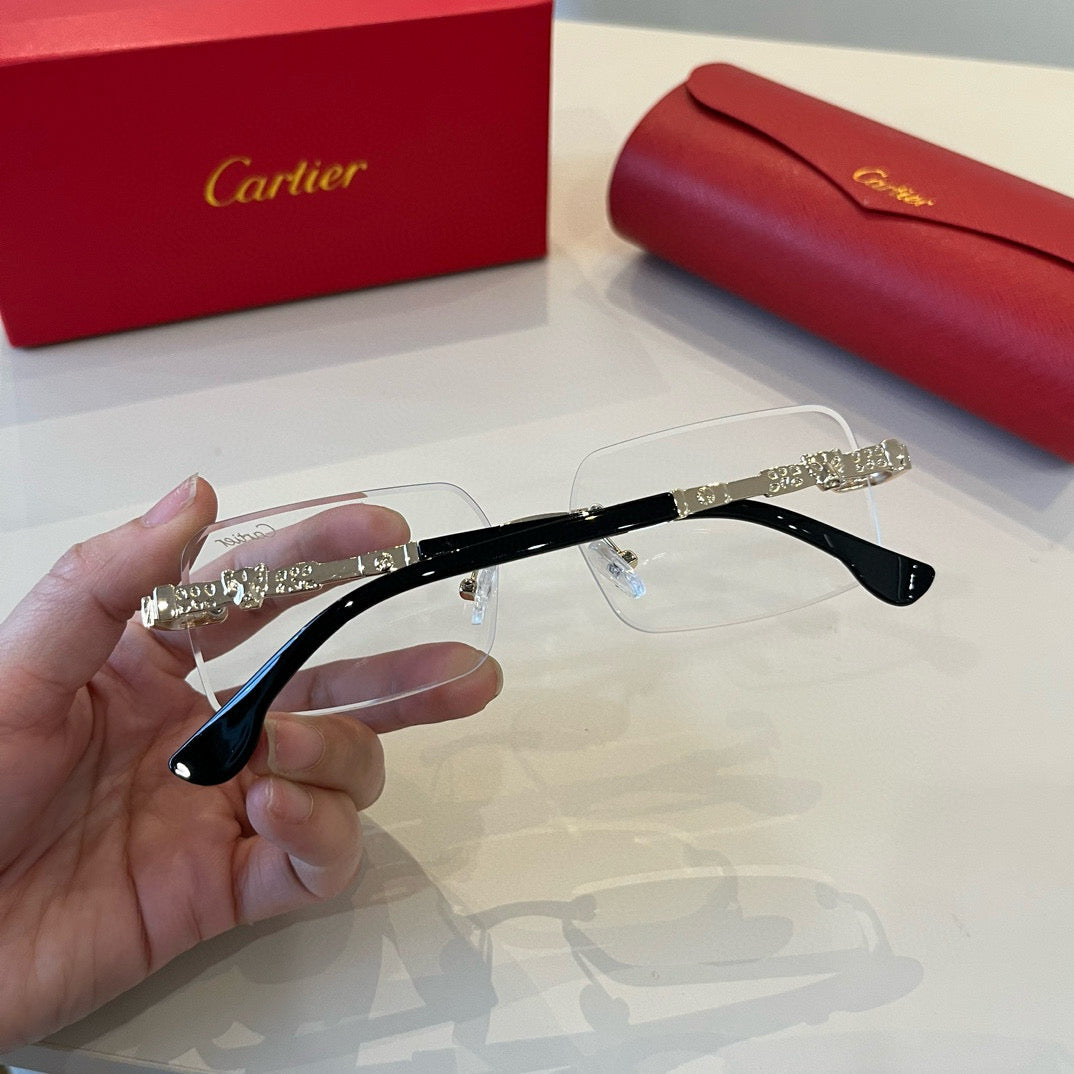 Cartier Lightweight Metal Rimless Silver Lens Sunglasses for Men & Wo - 449528 - detail image 7
