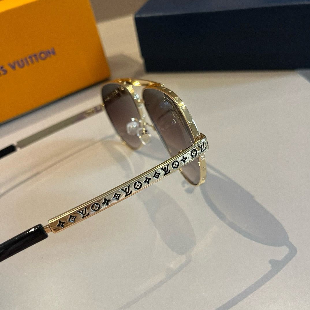Louis Vuitton Polarized Fashion Gold Lens Sunglasses for Men - 431194 - detail image 2