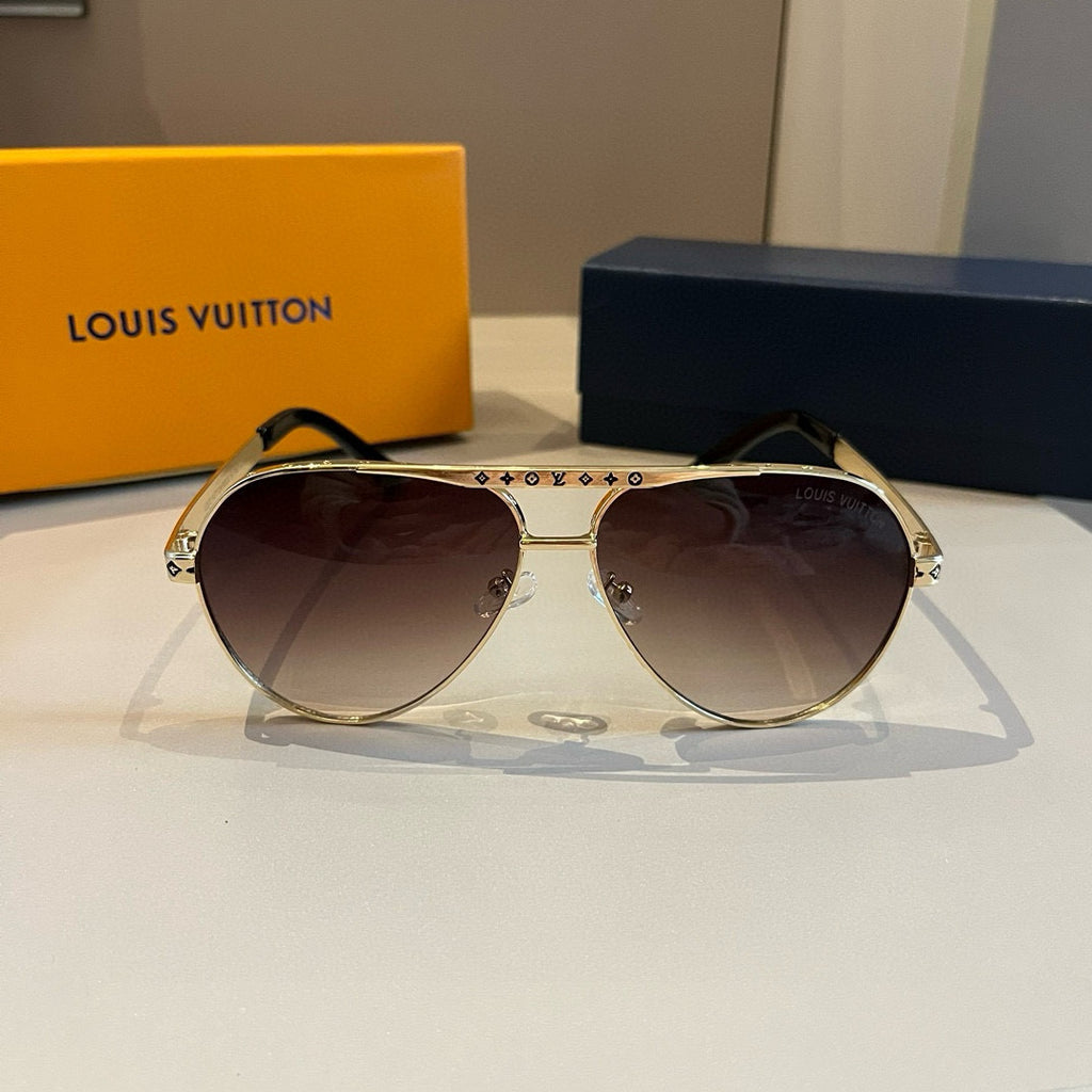 Louis Vuitton Polarized Fashion Gold Lens Sunglasses for Men - 431194 - detail image 5