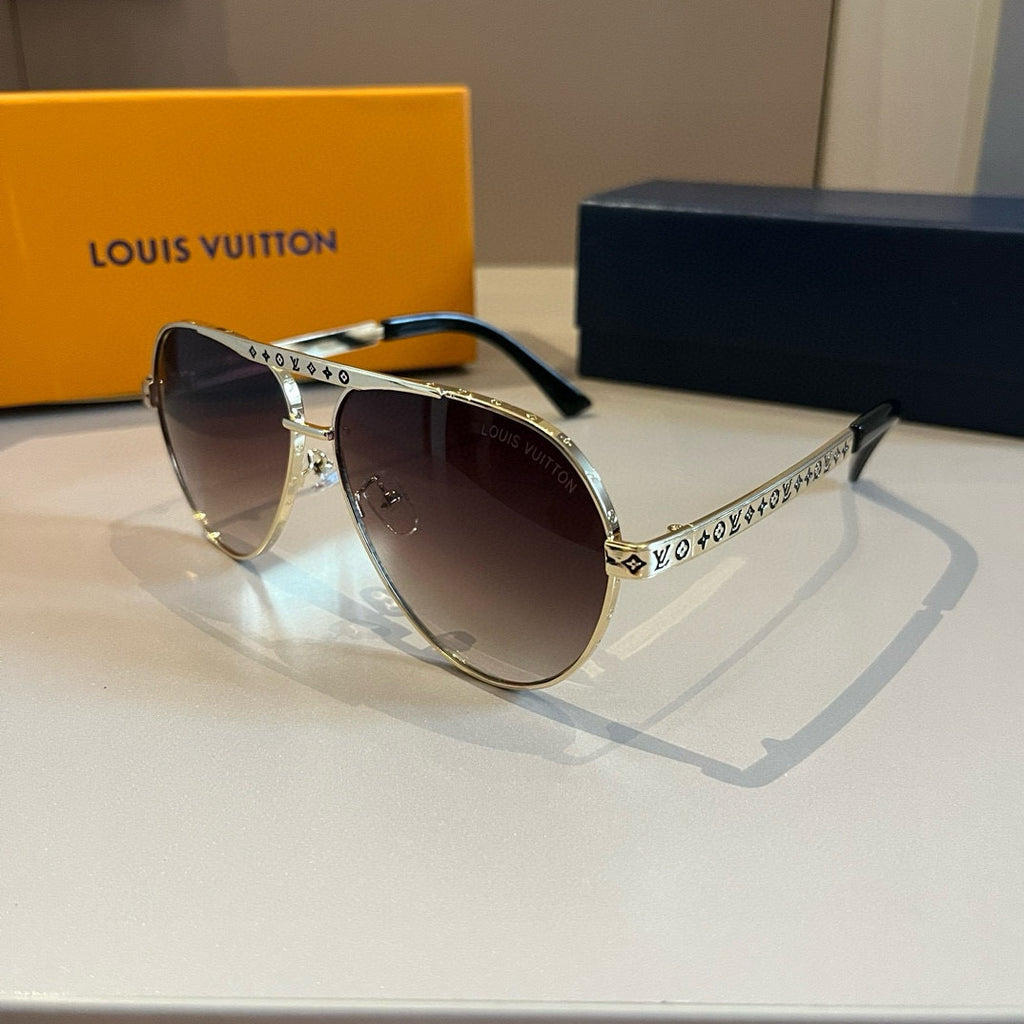 Louis Vuitton Polarized Fashion Gold Lens Sunglasses for Men - 431194 - detail image 4
