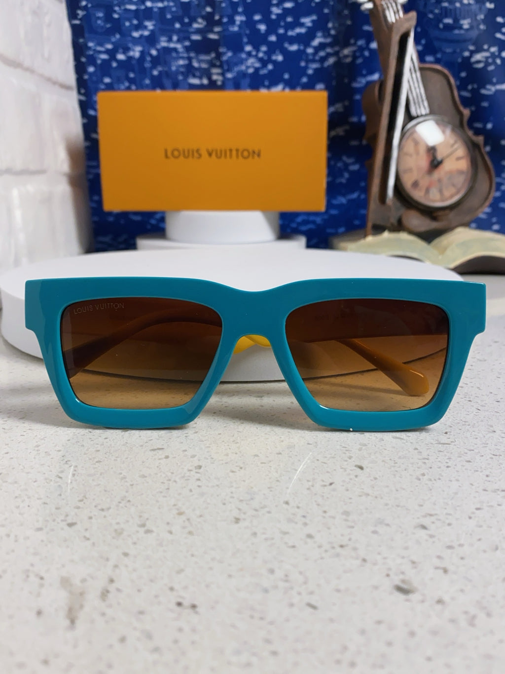Louis Vuitton Square Blue Lens Sunglasses for Men & Women - 464664 - detail image 9