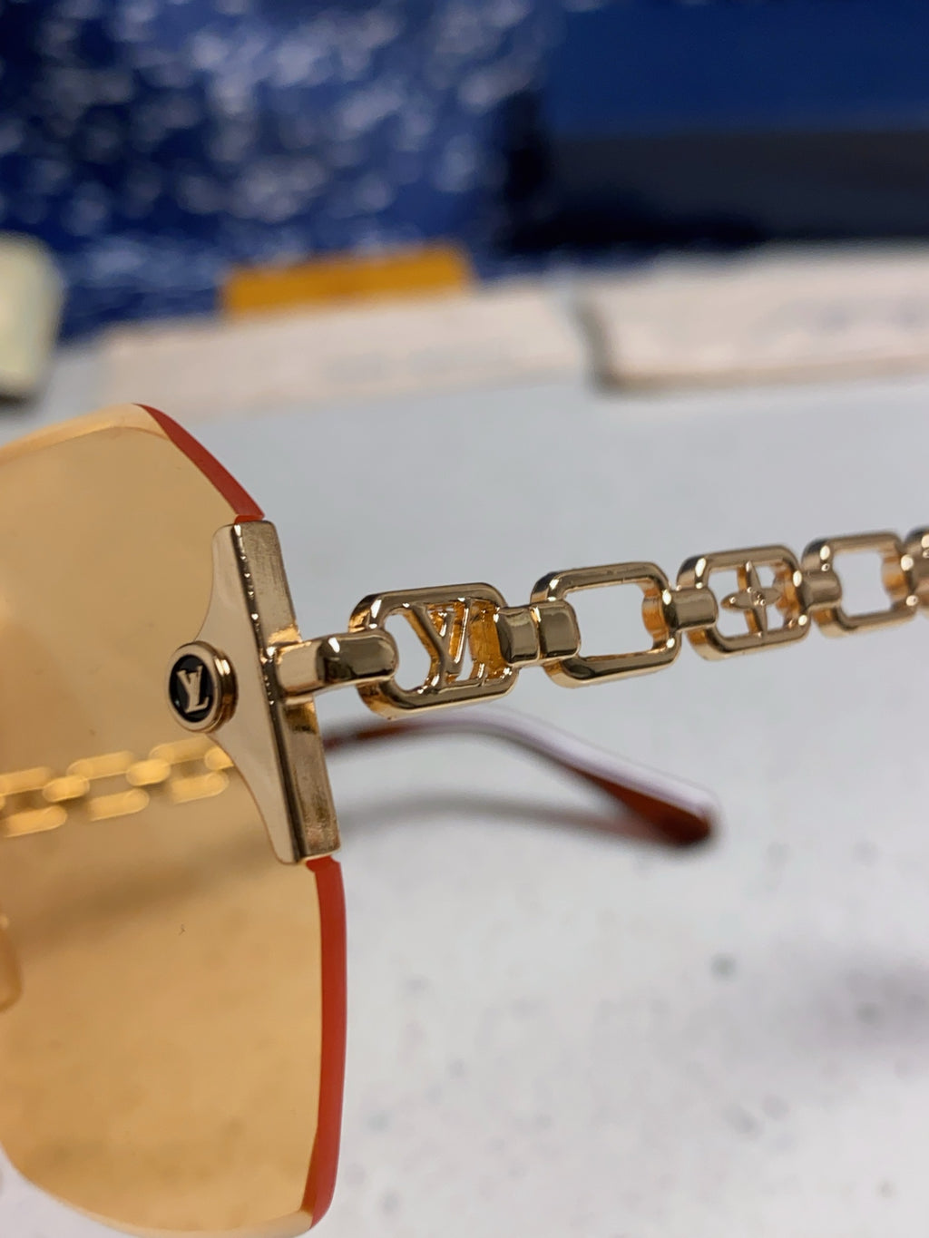 Louis Vuitton Oversized Gold Lens Sunglasses for Men & Women - detail image 7