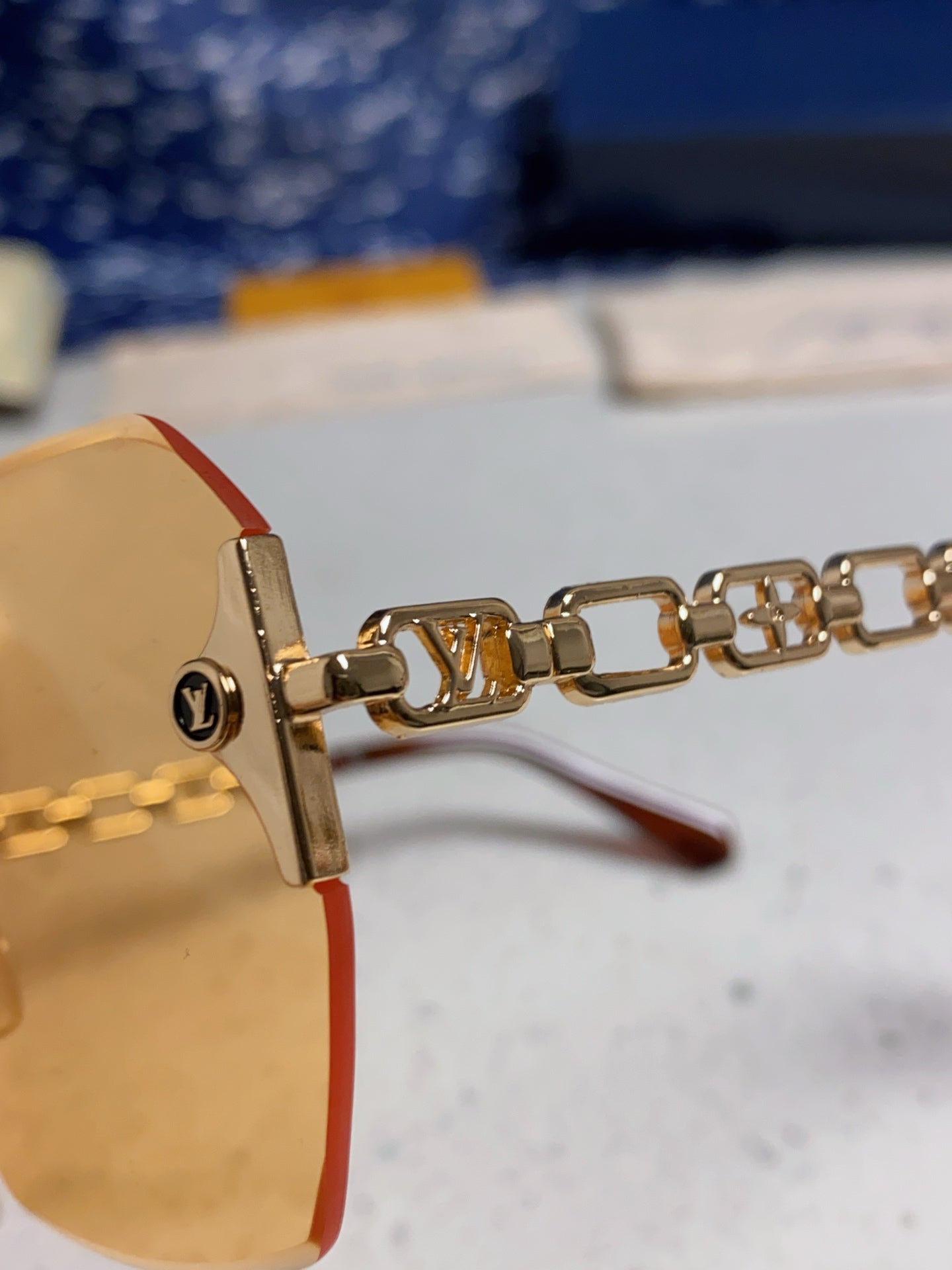 Louis Vuitton Oversized Gold Lens Sunglasses for Men & Women - detail image 7
