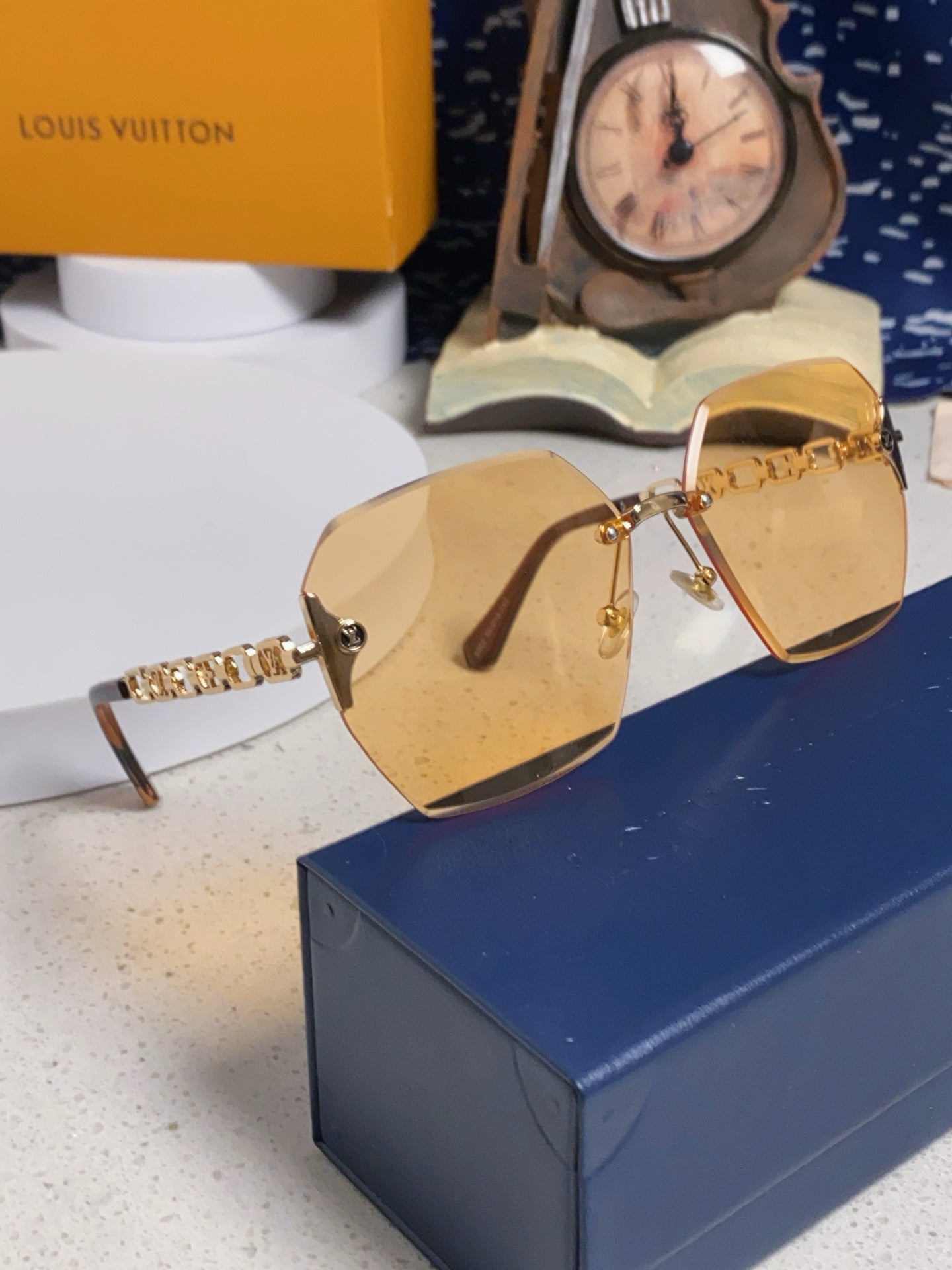 Louis Vuitton Oversized Gold Lens Sunglasses for Men & Women - detail image 9