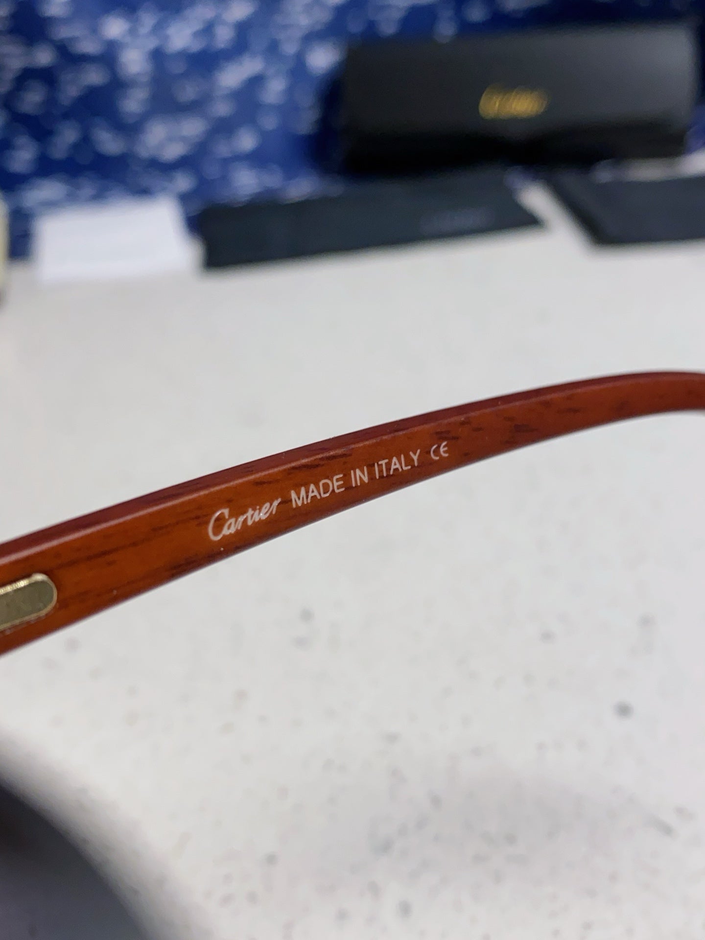Cartier Lightweight Rimless Silver Lens Sunglasses for Men & Women - 493668 - detail image 9